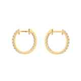 Mappin & Webb 18ct Yellow Gold 0.50cttw Diamond 15mm Hoop Earrings