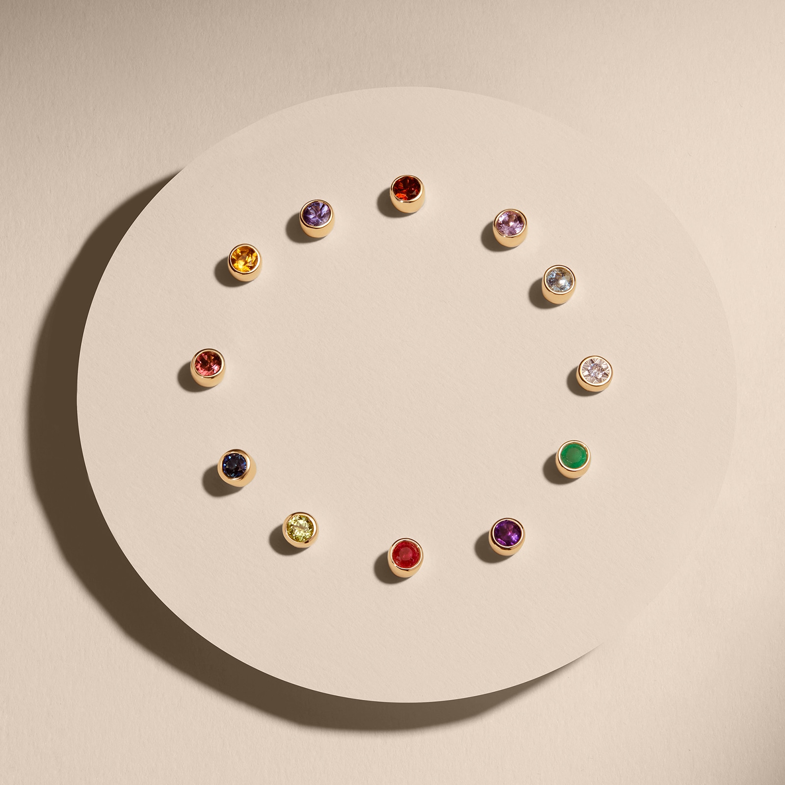 Goldsmiths 9ct Yellow Gold Emerald Birthstone Stud Earrings Goldsmiths 9ct Yellow Gold Emerald Birthstone Stud Earrings