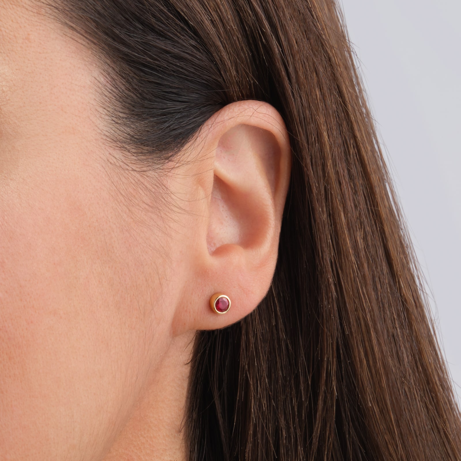 Best Luxury 
9ct Yellow Gold Ruby Birthstone Stud Earrings