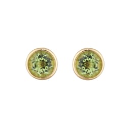 12153681 - 9ct Yellow Gold Peridot Birthstone Stud Earrings