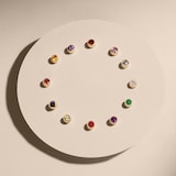 Goldsmiths 9ct Yellow Gold Pink Tourmaline Birthstone Stud Earrings