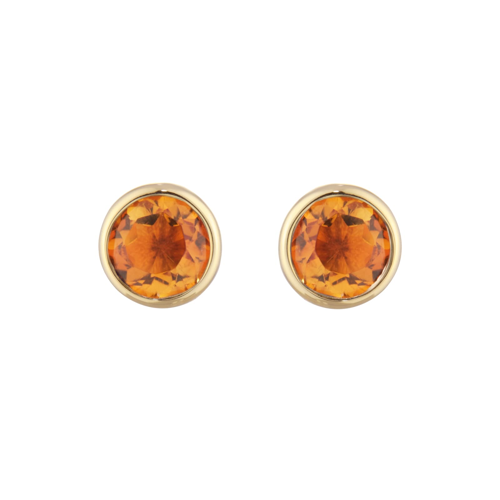 Goldsmiths 9ct Yellow Gold Citrine Birthstone Stud Earrings Goldsmiths 9ct Yellow Gold Citrine Birthstone Stud Earrings