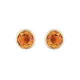 Goldsmiths 9ct Yellow Gold Citrine Birthstone Stud Earrings