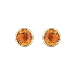 12153683 - 9ct Yellow Gold Citrine Birthstone Stud Earrings
