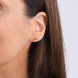 Goldsmiths 9ct Yellow Gold Citrine Birthstone Stud Earrings