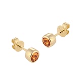 Goldsmiths 9ct Yellow Gold Citrine Birthstone Stud Earrings