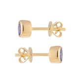 Goldsmiths 9ct Yellow Gold Tanzanite Birthstone Stud Earrings
