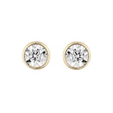 Goldsmiths 9ct Yellow Gold 0.16cttw Diamond Birthstone Stud Earrings