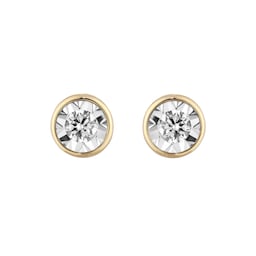 12153685 - 9ct Yellow Gold 0.16cttw Diamond Birthstone Stud Earrings