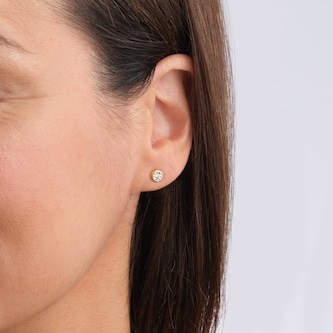 Goldsmiths 9ct Yellow Gold 0.16cttw Diamond Birthstone Stud Earrings Goldsmiths 9ct Yellow Gold 0.16cttw Diamond Birthstone Stud Earrings