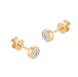 Goldsmiths 9ct Yellow Gold 0.16cttw Diamond Birthstone Stud Earrings