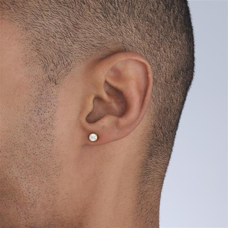 Mappin & Webb 14ct Yellow Gold 0.60cttw GIA Diamond Bezel Stud Earrings Mappin & Webb 14ct Yellow Gold 0.60cttw GIA Diamond Bezel Stud Earrings