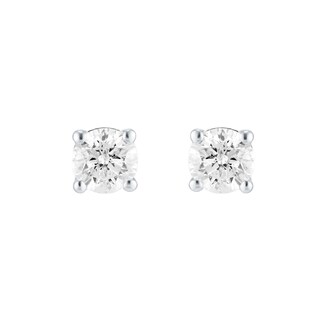 Goldsmiths 9ct White Gold 0.60cttw Brilliant Cut Solitaire Stud Earrings