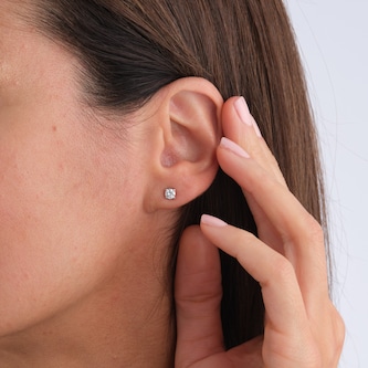 Goldsmiths 9ct White Gold 0.60cttw Brilliant Cut Solitaire Stud Earrings