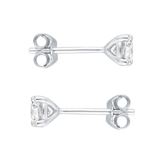 Goldsmiths 9ct White Gold 0.60cttw Brilliant Cut Solitaire Stud Earrings