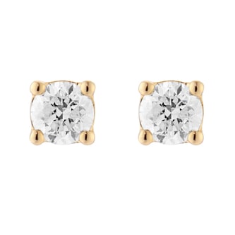 Goldsmiths 9ct Yellow Gold 0.60cttw Brilliant Cut Solitaire Stud Earrings