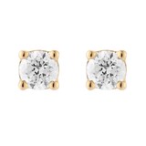 Goldsmiths 9ct Yellow Gold 0.60cttw Brilliant Cut Solitaire Stud Earrings