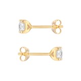 Goldsmiths 9ct Yellow Gold 0.60cttw Brilliant Cut Solitaire Stud Earrings