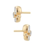Goldsmiths 9ct Yellow Gold 0.20cttw Diamond Illusion Bezel Stud Earrings