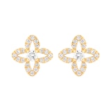 Mappin & Webb Floriana 18ct Yellow Gold 0.66cttw Diamond Stud Earrings