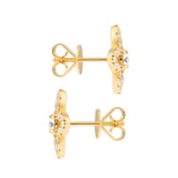 Mappin & Webb Floriana 18ct Yellow Gold 0.66cttw Diamond Stud Earrings