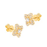 Mappin & Webb Floriana 18ct Yellow Gold 0.66cttw Diamond Stud Earrings