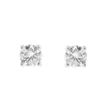 Goldsmiths 9ct White Gold 0.50cttw Round Brilliant Cut Solitaire Stud Earrings