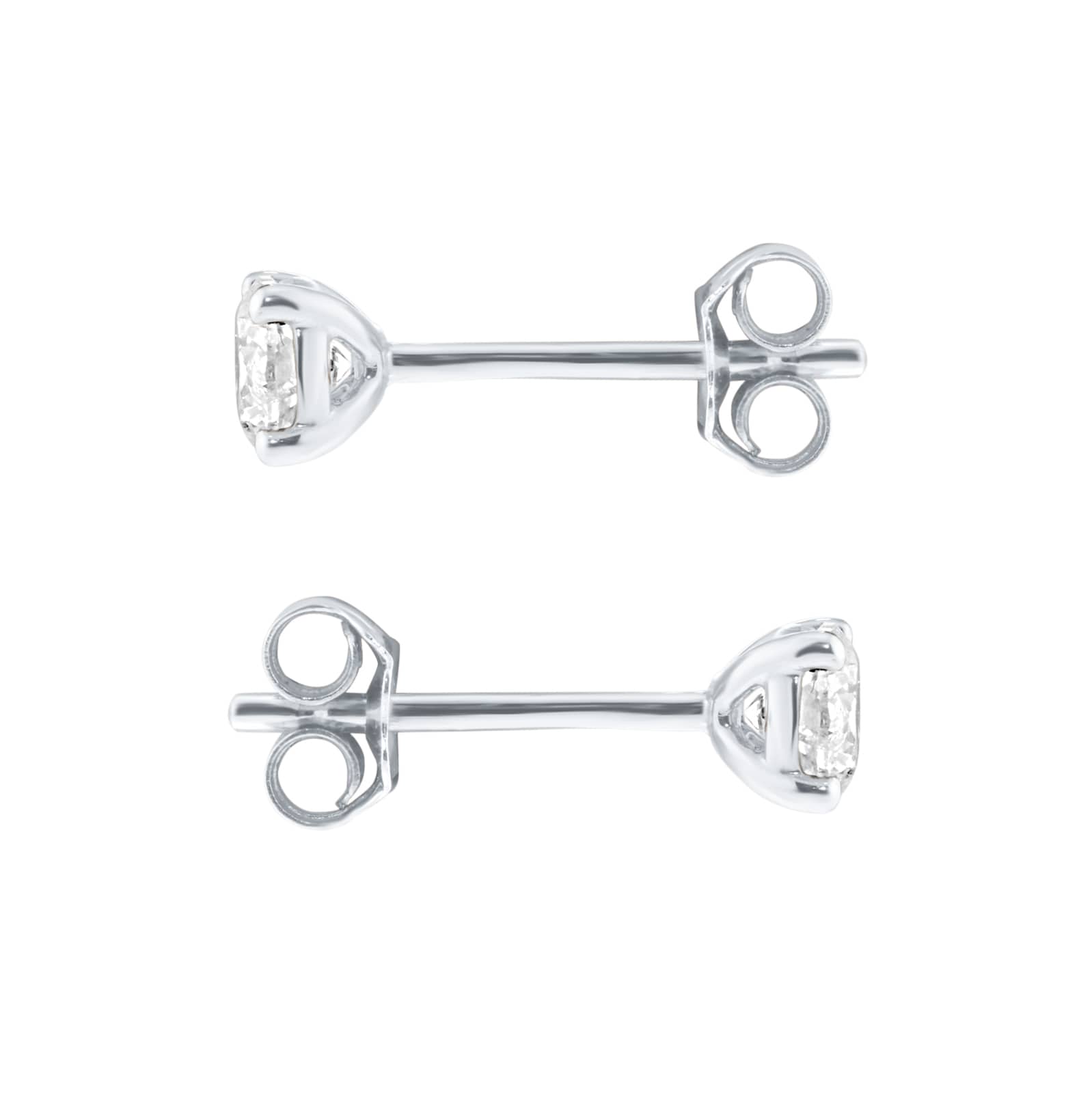 Goldsmiths 9ct White Gold 0.50cttw Round Brilliant Cut Solitaire Stud Earrings Goldsmiths 9ct White Gold 0.50cttw Round Brilliant Cut Solitaire Stud Earrings
