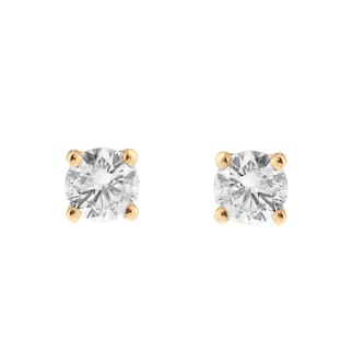 Goldsmiths 9ct Yellow Gold 0.50cttw Round Brilliant Cut Solitaire Stud Earrings Goldsmiths 9ct Yellow Gold 0.50cttw Round Brilliant Cut Solitaire Stud Earrings