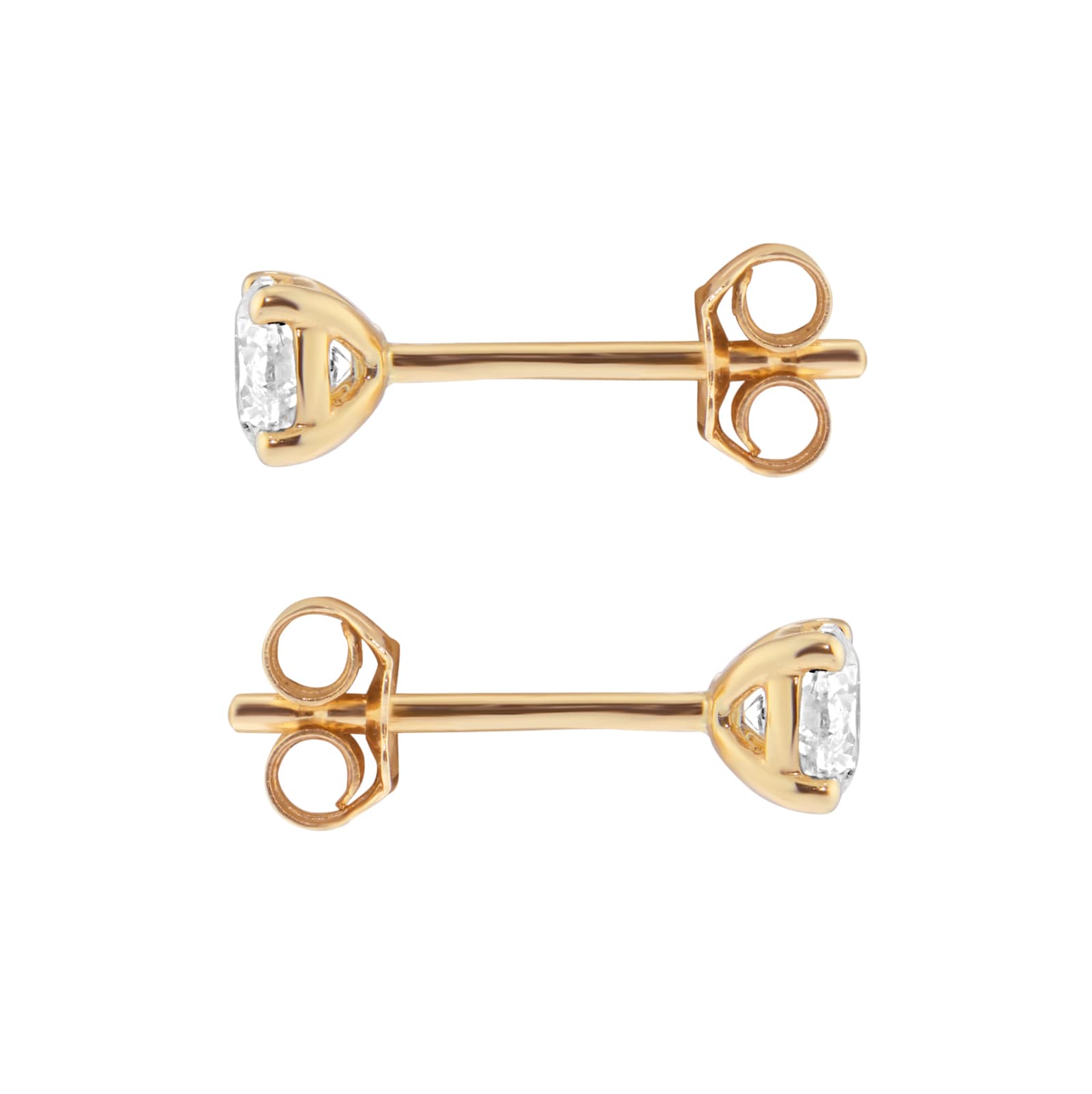 Goldsmiths 9ct Yellow Gold 0.50cttw Round Brilliant Cut Solitaire Stud Earrings Goldsmiths 9ct Yellow Gold 0.50cttw Round Brilliant Cut Solitaire Stud Earrings