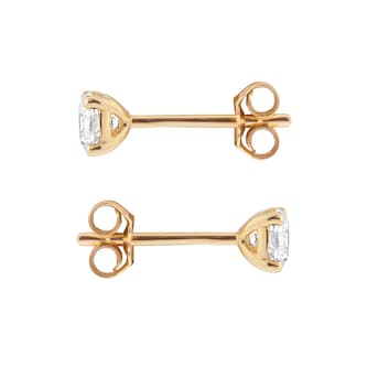Goldsmiths 9ct Yellow Gold 0.50cttw Round Brilliant Cut Solitaire Stud Earrings Goldsmiths 9ct Yellow Gold 0.50cttw Round Brilliant Cut Solitaire Stud Earrings