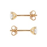 Goldsmiths 9ct Yellow Gold 0.50cttw Round Brilliant Cut Solitaire Stud Earrings