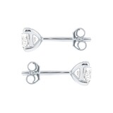 Goldsmiths 9ct White Gold 1.00cttw Round Brilliant Cut Solitaire Stud Earrings