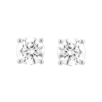 Mappin & Webb Platinum 1.00cttw Round Brilliant Cut Diamond Stud Earrings Mappin & Webb Platinum 1.00cttw Round Brilliant Cut Diamond Stud Earrings