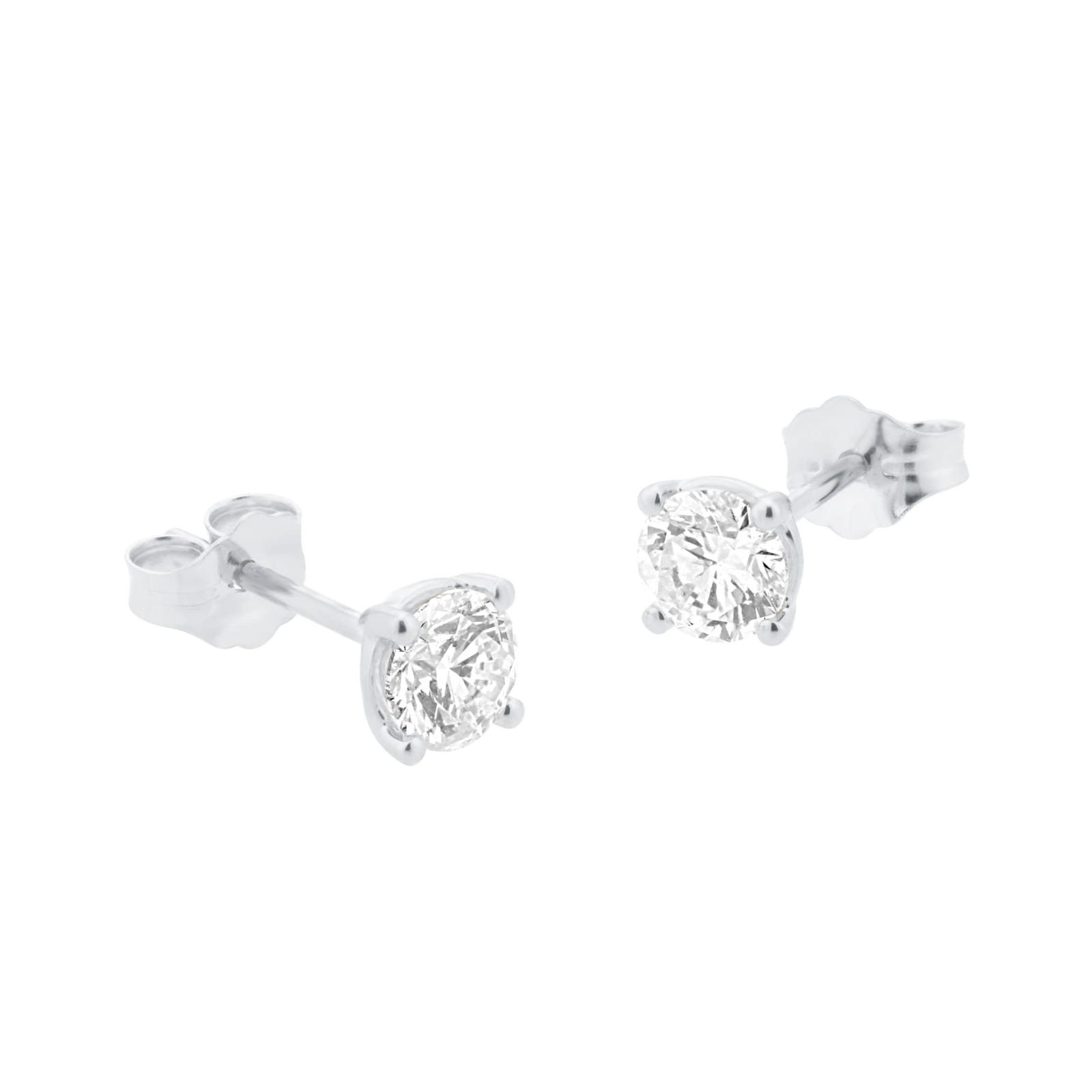 Mappin & Webb Platinum 1.00cttw Round Brilliant Cut Diamond Stud Earrings