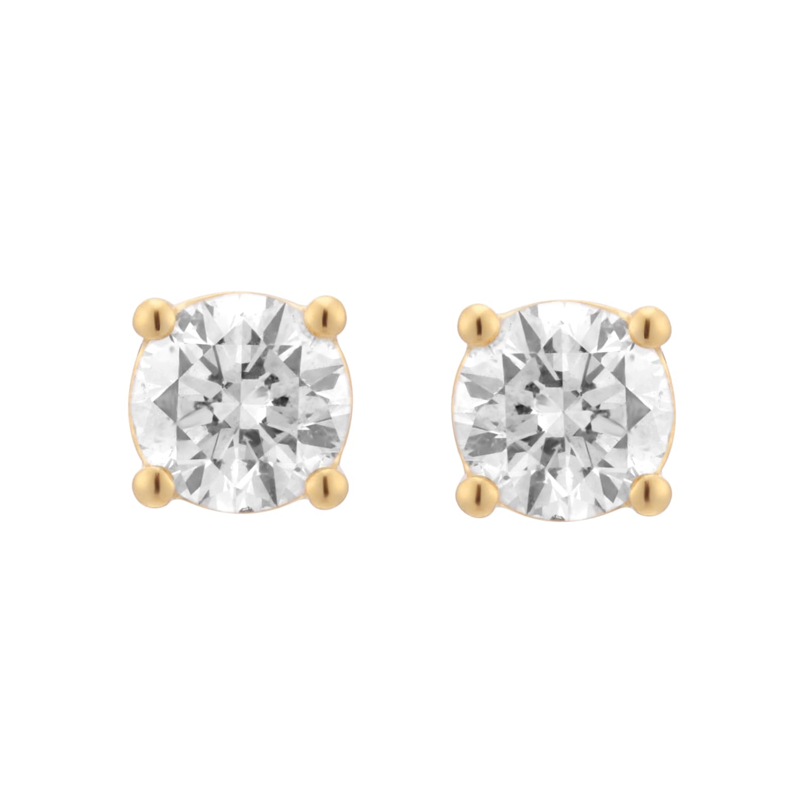 Mappin & Webb 18ct Yellow Gold 1.00cttw Round Brilliant Cut Diamond Stud Earrings Mappin & Webb 18ct Yellow Gold 1.00cttw Round Brilliant Cut Diamond Stud Earrings