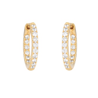Mappin & Webb 18ct Yellow Gold 0.50cttw Round Brilliant Cut Diamond 15mm Hoop Earrings Mappin & Webb 18ct Yellow Gold 0.50cttw Round Brilliant Cut Diamond 15mm Hoop Earrings