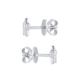 Goldsmiths 9ct White Gold 0.10cttw Diamond Star Stud Earrings