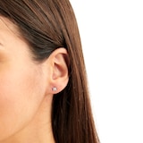 Goldsmiths 18ct 0.45cttw Asscher Cut Stud Earrings