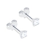 Goldsmiths 18ct 0.45cttw Asscher Cut Stud Earrings
