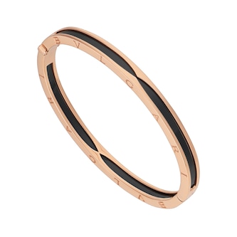 Bvlgari Jewelry 18k Rose Gold and Ceramic B.Zero1 Bracelet Size Medium Bvlgari Jewelry 18k Rose Gold and Ceramic B.Zero1 Bracelet Size Medium