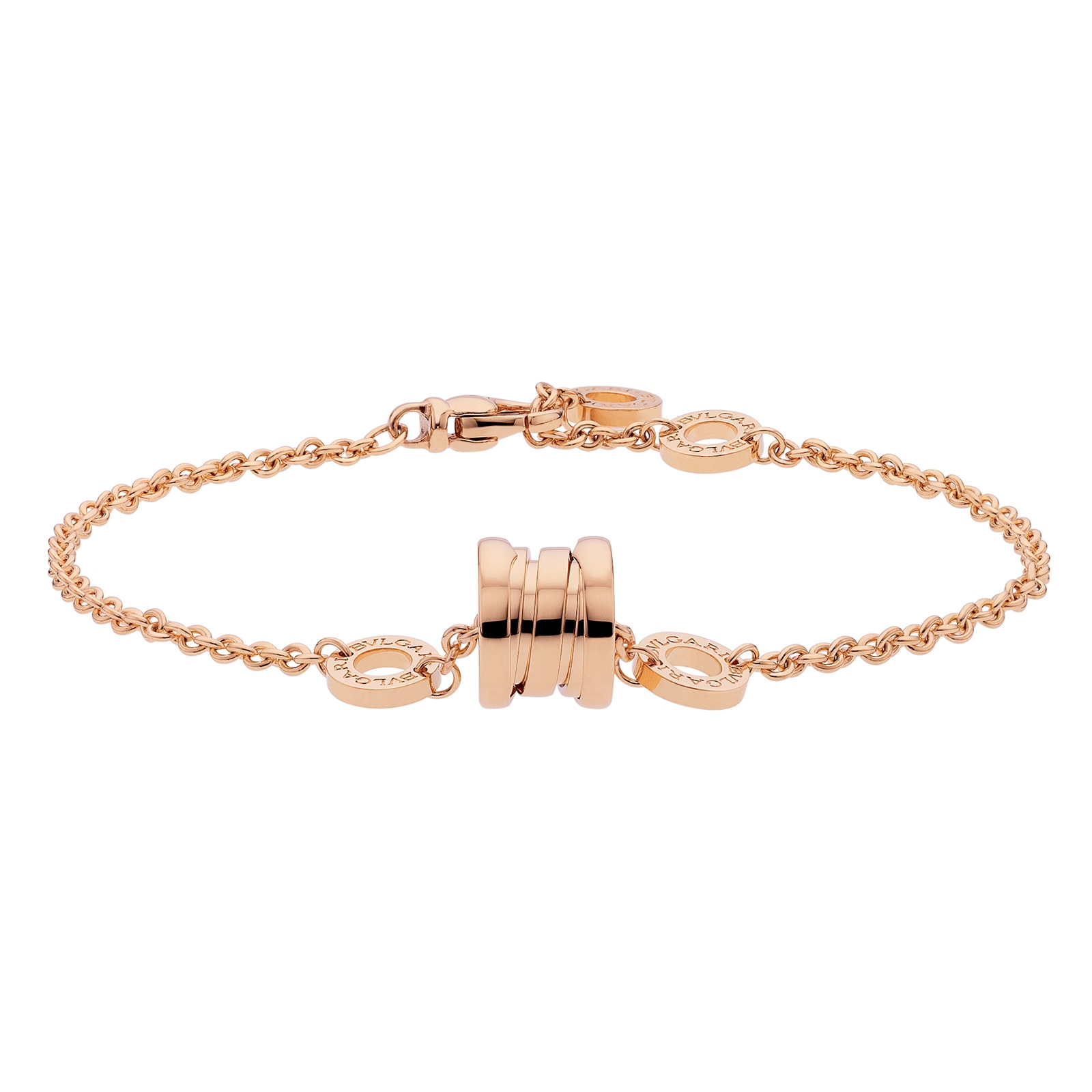 Bulgari B.Zero1 Bracelet in Rose Gold with Diamonds, M