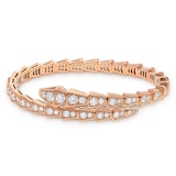 Bvlgari Jewelry 18k Rose Gold Serpenti 3.04cttw Diamond Bracelet