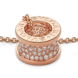 BVLGARI JEWELRY 18k Rose Gold B.ZERO1 0.94cttw Pave Diamond Pendant