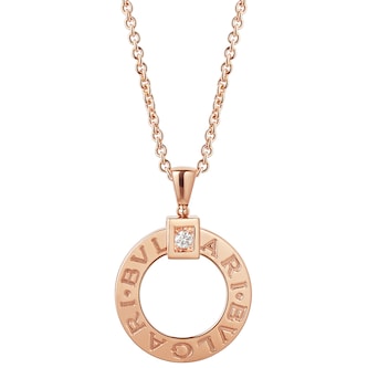 Bvlgari Jewelry 18k Rose Gold Bvlgari Bvlgari 0.07cttw Diamond Necklace 15-18 Inch
