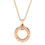 Bvlgari Jewelry 18k Rose Gold Bvlgari Bvlgari 0.07cttw Diamond Necklace 15-18 Inch