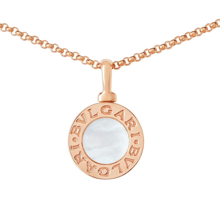 Bvlgari Jewelry 18k Rose Gold Bvlgari Bvlgari Mother of Pearl Necklace - 16-17 Inch