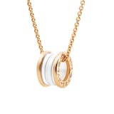Bvlgari Jewelry 18K Rose Gold & White Ceramic B.zero1 Necklace