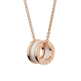Bvlgari Jewelry 18K Rose Gold & White Ceramic B.zero1 Necklace