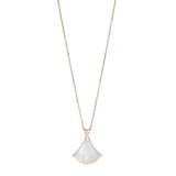 Bvlgari Jewelry 18k Rose Gold DIVAS' DREAM 0.03cttw Diamond and Mother of Pearl Necklace